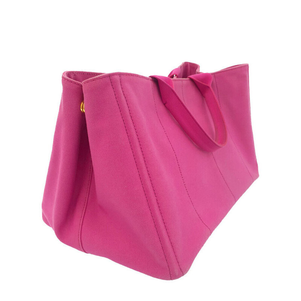 Prada Canapa Convertible 2way Tote Shoulder Bag Canvas Pink - Picture 2 of 9